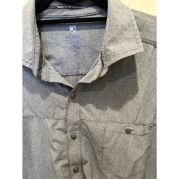 Kuhl' Men's Gray airspeed Short Sleeves Button Down Shirt Size XL - Picture 5 of 6